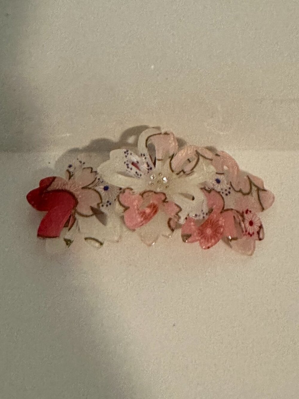 Japanese Sakura Floral Barrette – Feminine Cherry Blossom Hair Clip